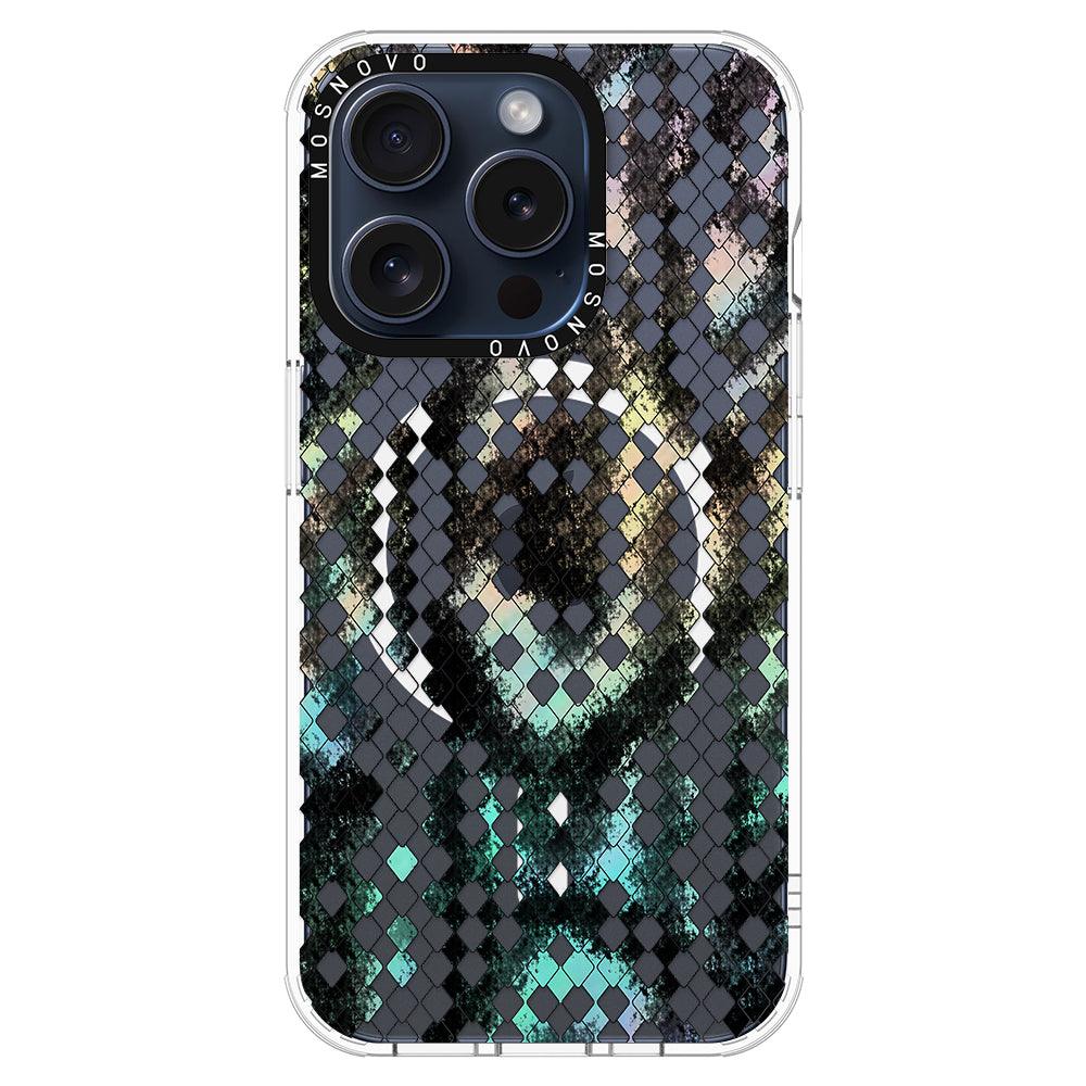 Rainbow Snake Print Phone Case - iPhone 15 Pro Case - MOSNOVO