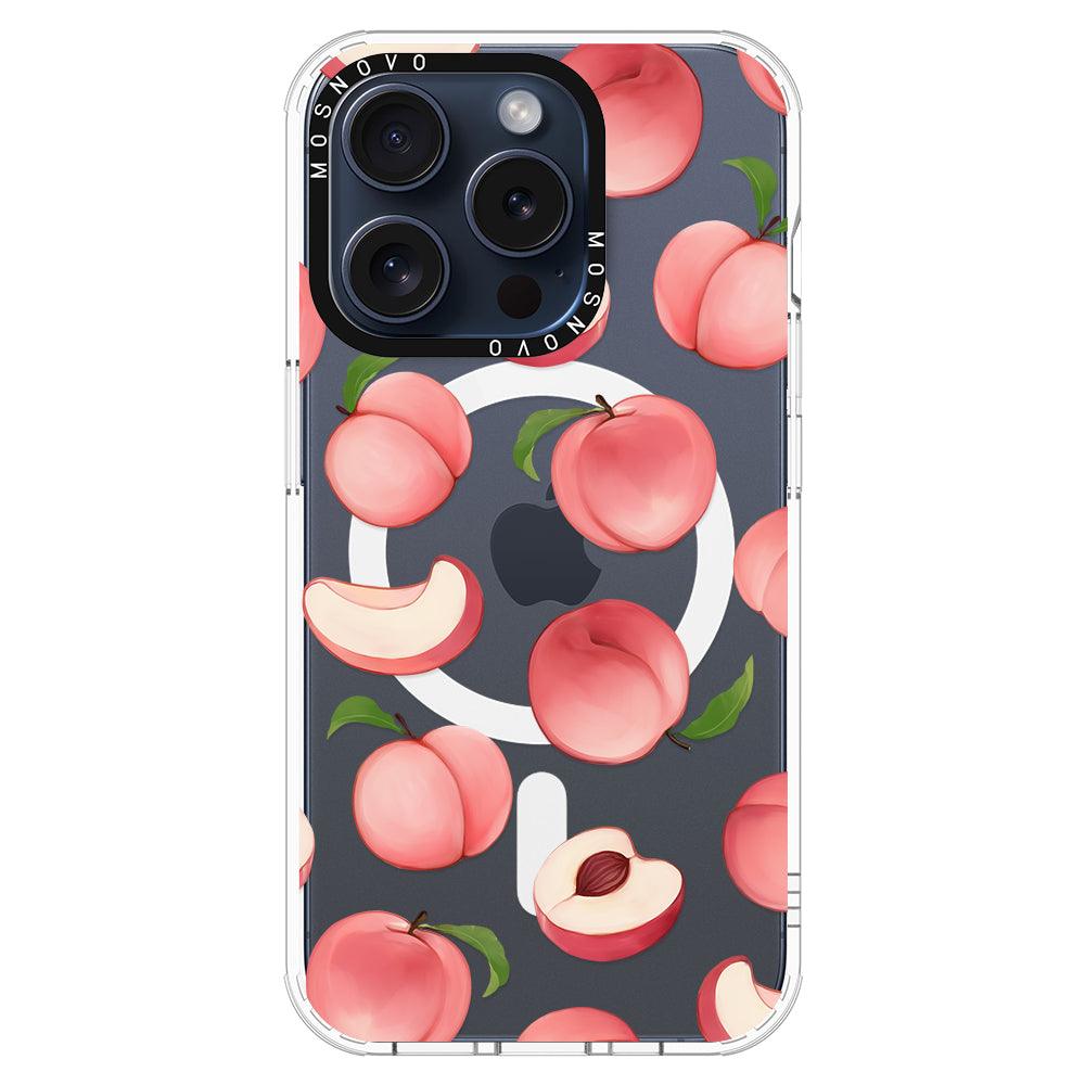 Cute Peach Phone Case - iPhone 15 Pro Case - MOSNOVO