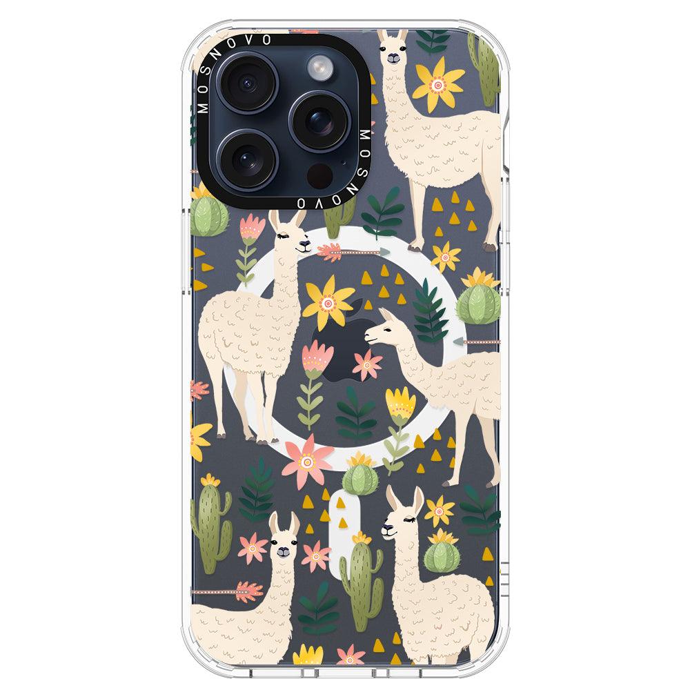 Desert Llama Phone Case - iPhone 15 Pro Max Case - MOSNOVO