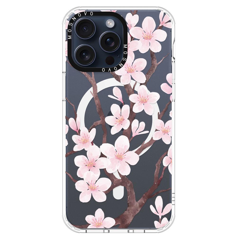 Cherry Blossom Flower Phone Case - iPhone 15 Pro Max Case - MOSNOVO