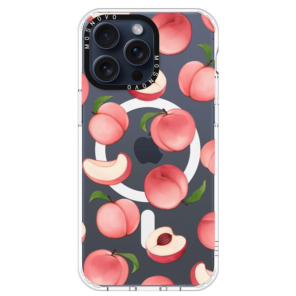 Cute Peach Phone Case - iPhone 15 Pro Max Case - MOSNOVO