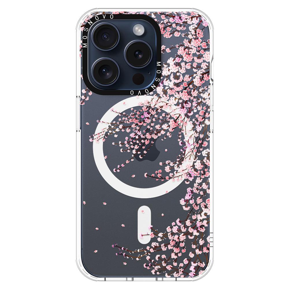 Cherry Blossom Phone Case - iPhone 15 Pro Case Clear With Magsafe