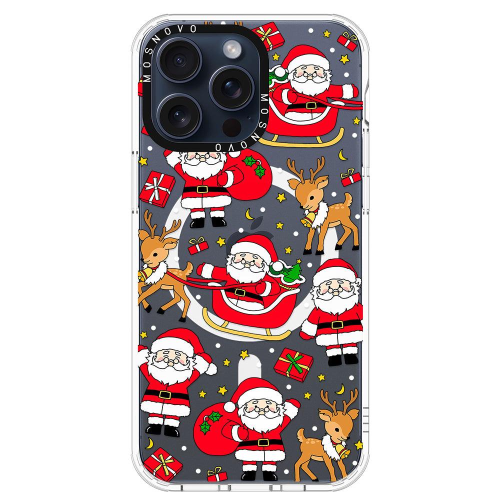 Cute Santa Claus Deer Phone Case - iPhone 15 Pro Max Case - MOSNOVO