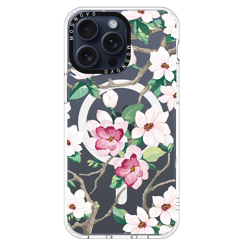 Magnolia Phone Case - iPhone 15 Pro Max Case - MOSNOVO