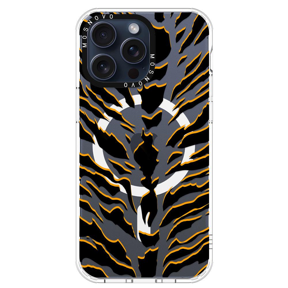 Tiger Print Phone Case - iPhone 15 Pro Max Case - MOSNOVO