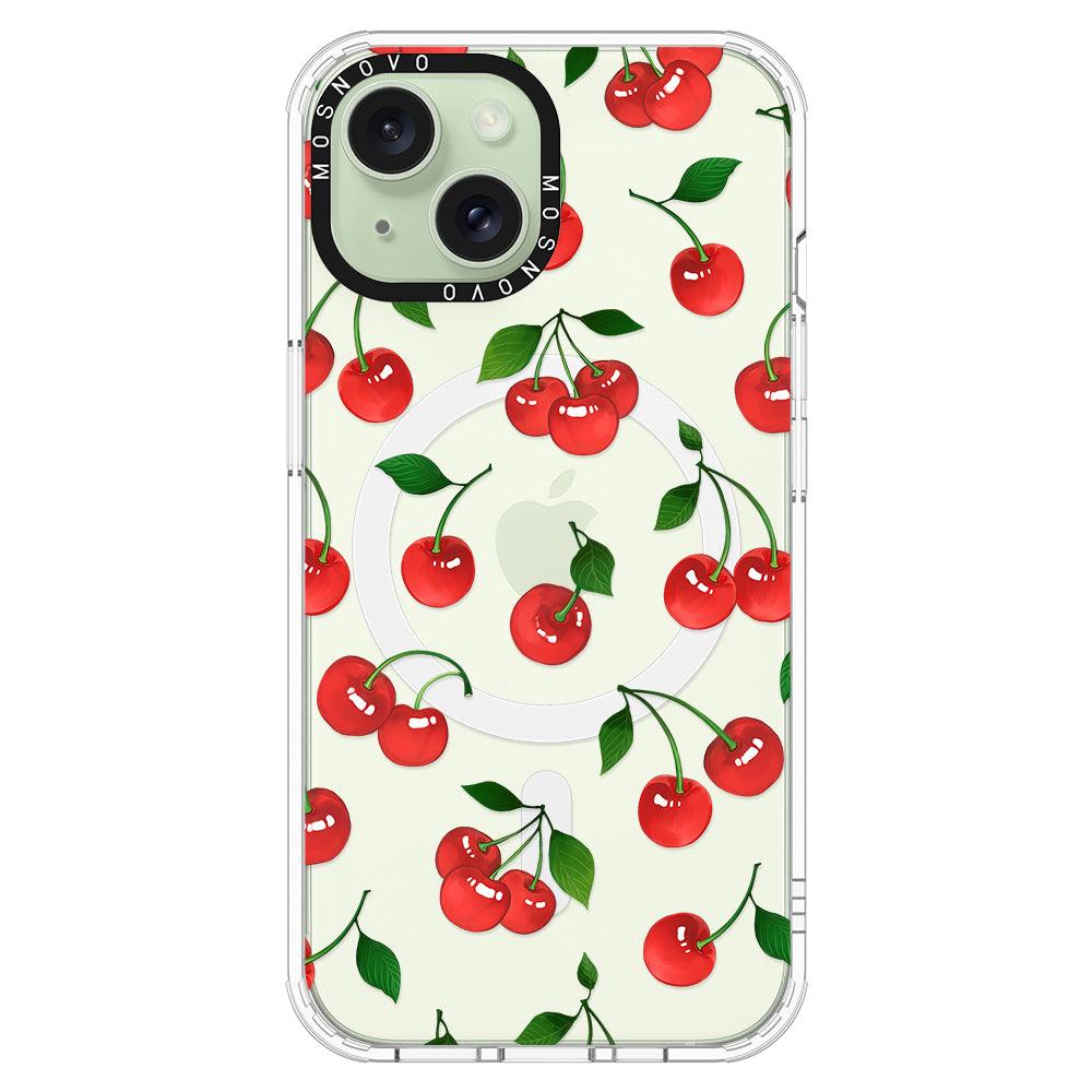 Cute Cherry Phone Case - iPhone 15 Case Clear With Magsafe