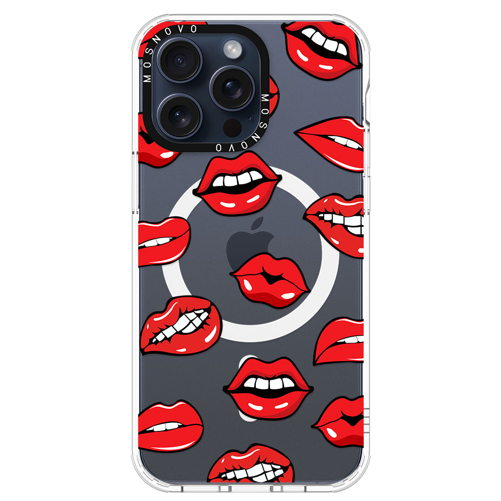 Hot Lips Phone Case - iPhone 15 Pro Max Case - MOSNOVO