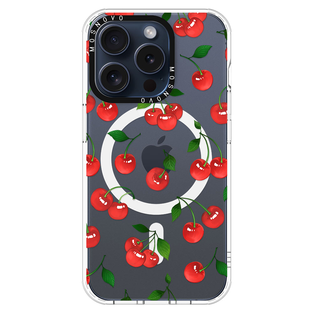 Poppy Cherry Phone Case - iPhone 15 Pro Case - MOSNOVO