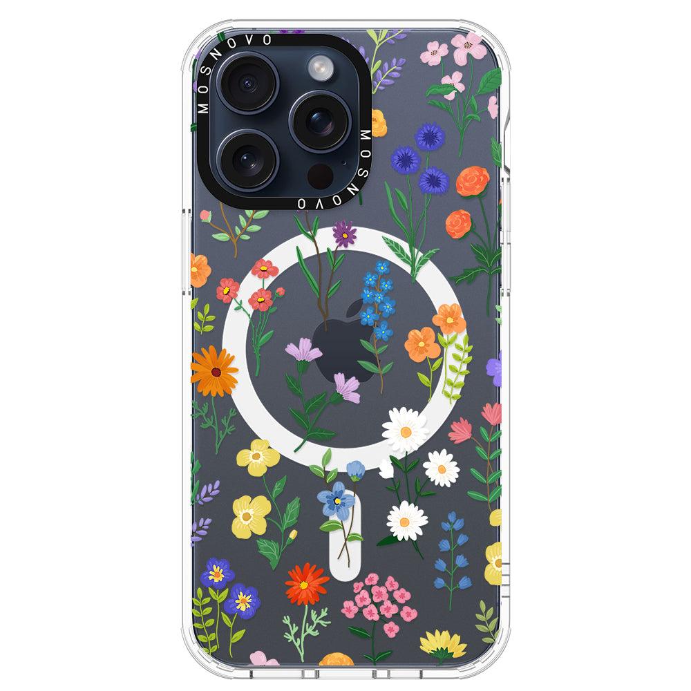 Botanical Floral Phone Case - iPhone 15 Pro Max Case - MOSNOVO