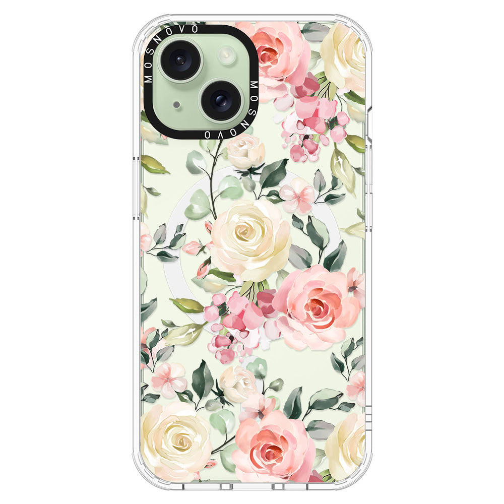 Watercolor Flower Floral Phone Case - iPhone 15 Case - MOSNOVO