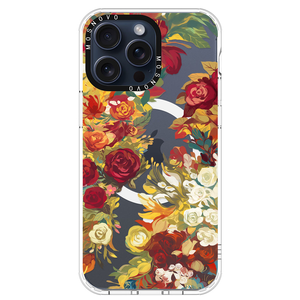 Vintage Flower Garden Phone Case - iPhone 15 Pro Max Case - MOSNOVO