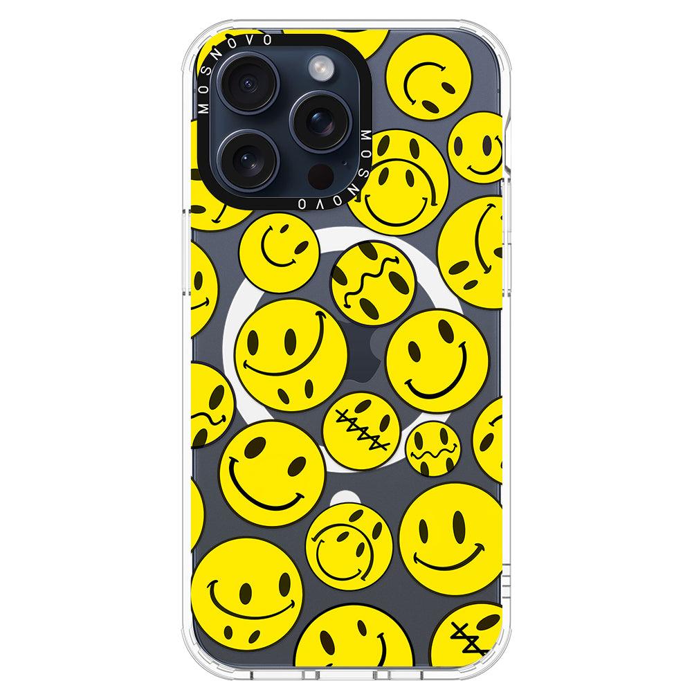 Smiley Face Phone Case - iPhone 15 Pro Max Case - MOSNOVO