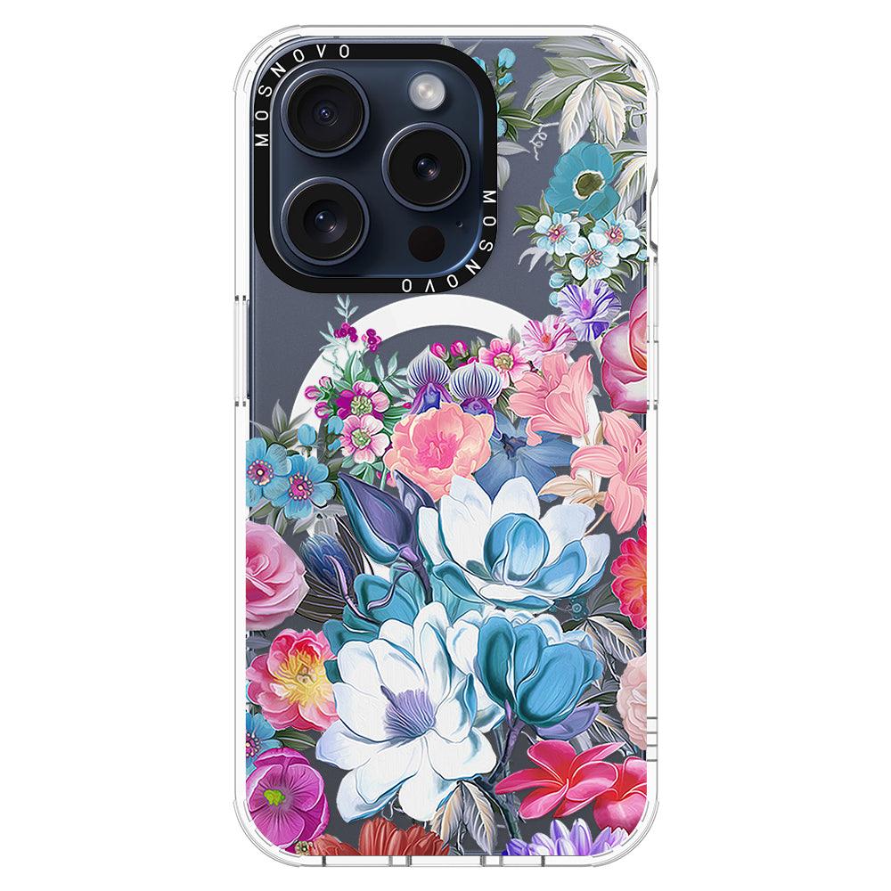 Magnolia Flower Phone Case - iPhone 15 Pro Case - MOSNOVO