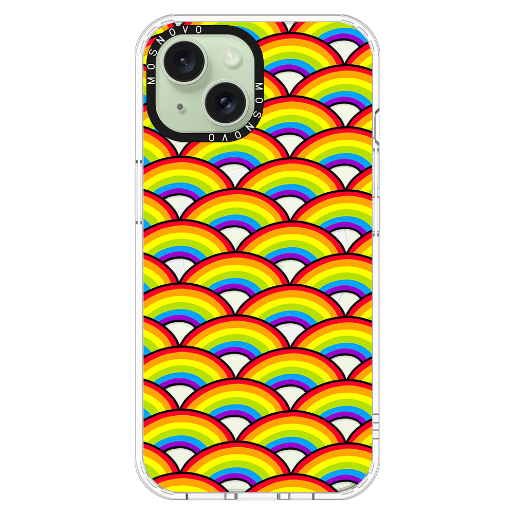 Rainbow Waves Phone Case - iPhone 15 Case - MOSNOVO