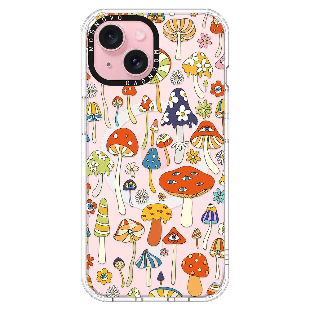 Mushroom Art Phone Case - iPhone 15 Case - MOSNOVO