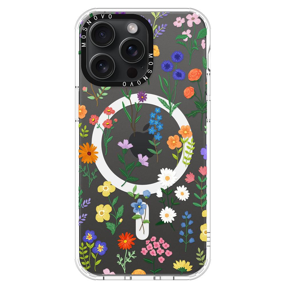 Botanical Floral Phone Case - iPhone 15 Pro Max Case - MOSNOVO