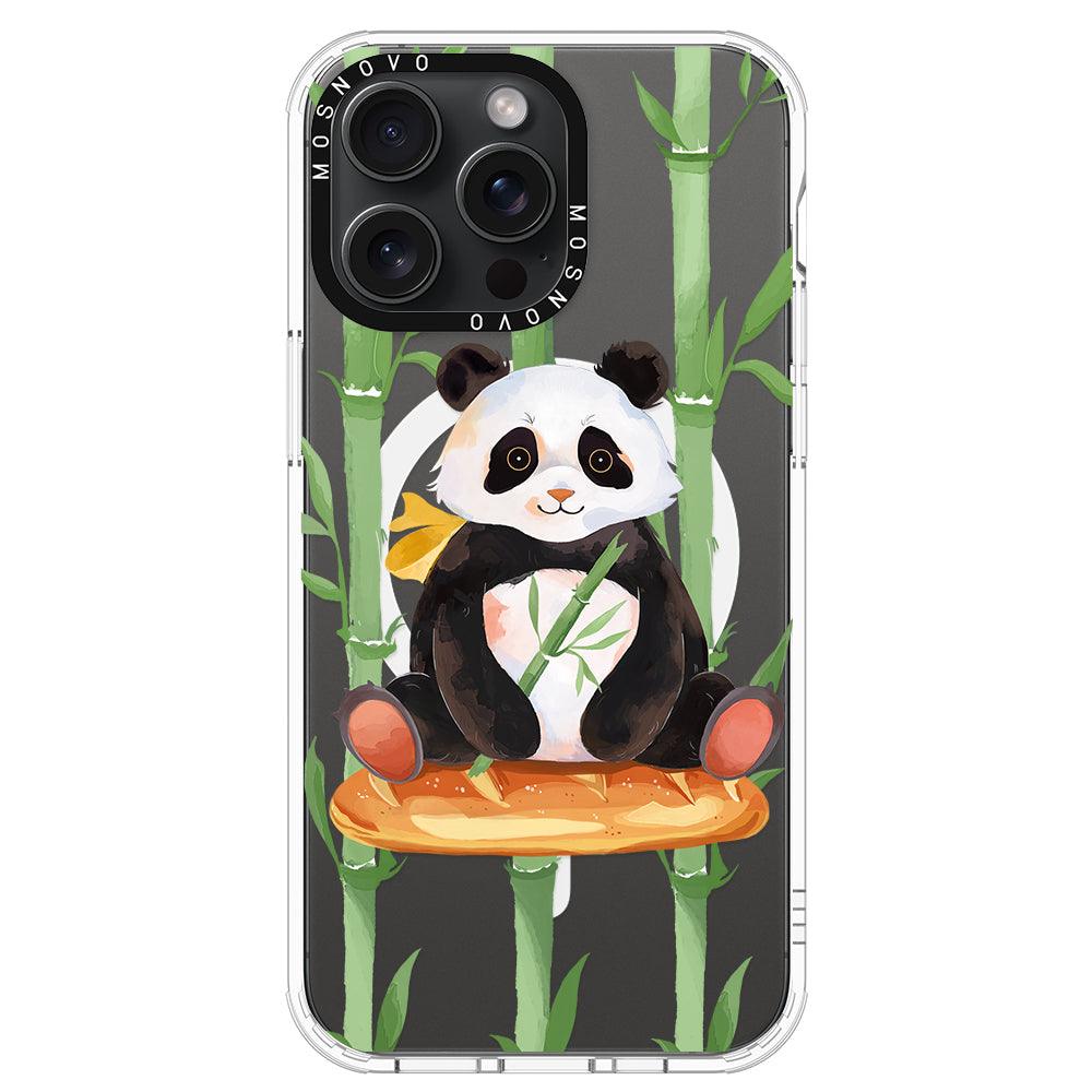 Bamboo Panda Phone Case - iPhone 15 Pro Max Case - MOSNOVO