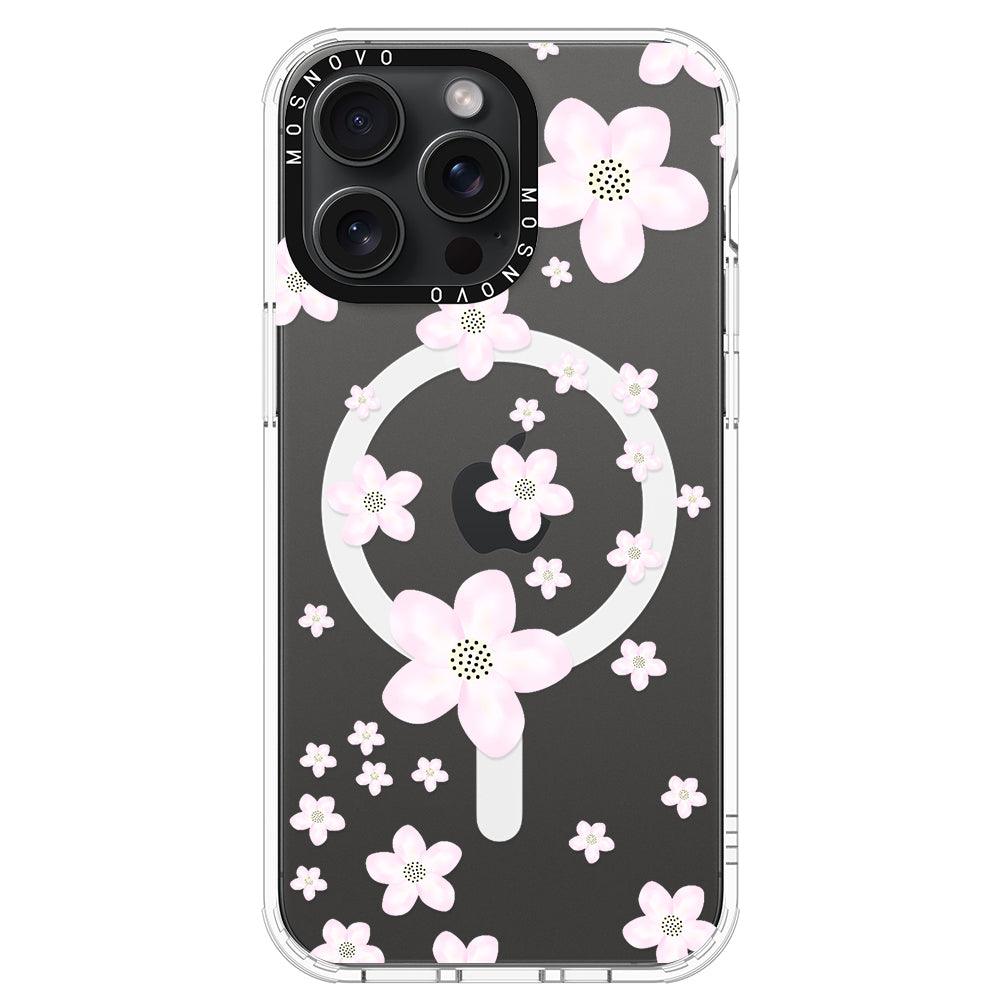 Pink Cherry Blossom Phone Case - iPhone 15 Pro Max Case - MOSNOVO