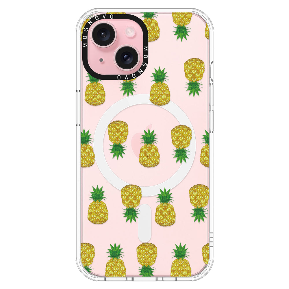 Cute Hawaiian Pineapple Phone Case - iPhone 15 Case Clear With Magsafe