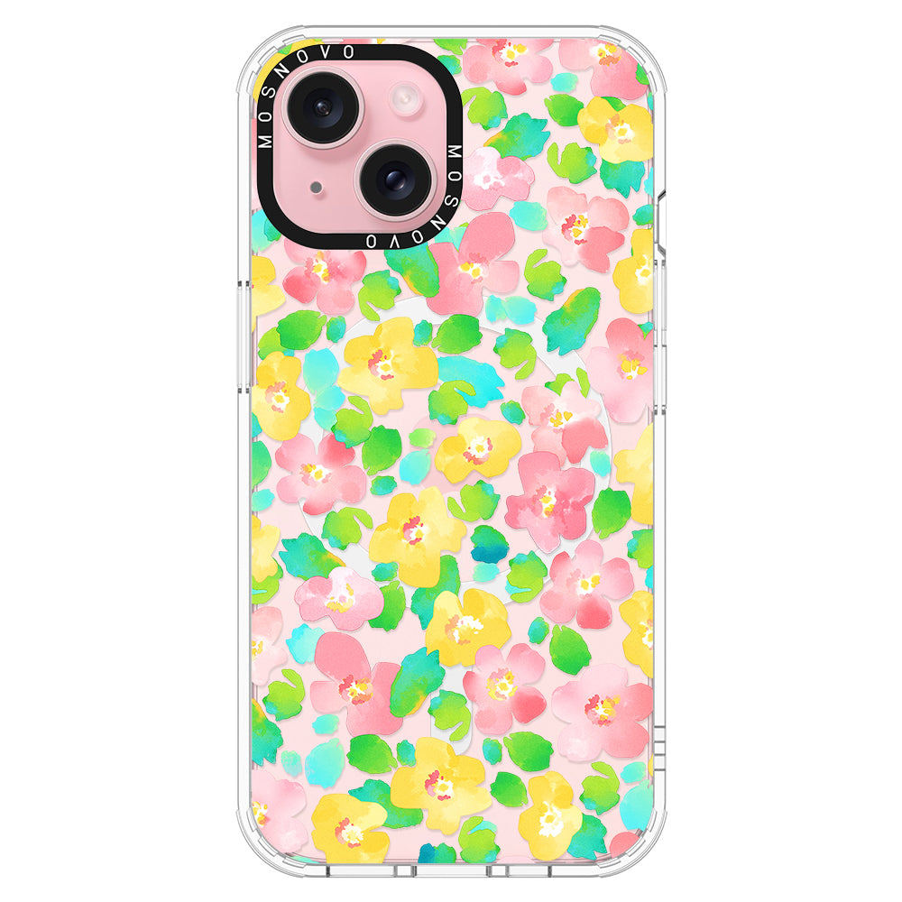 Floral Print Phone Case - iPhone 15 Case - MOSNOVO