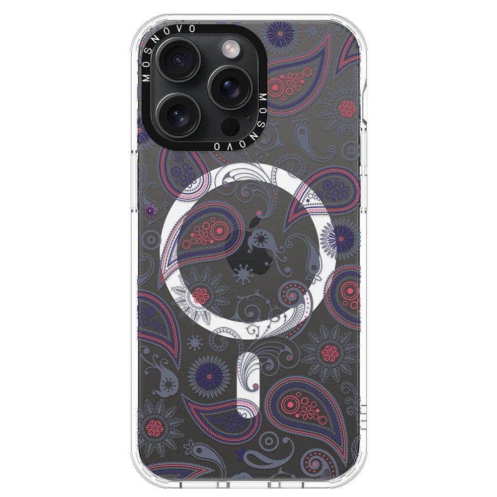 Paisley Phone Case - iPhone 15 Pro Max Case - MOSNOVO