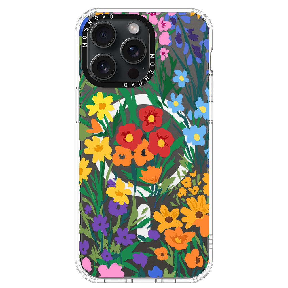 Spring Botanical Flower Floral Phone Case - iPhone 15 Pro Max Case - MOSNOVO