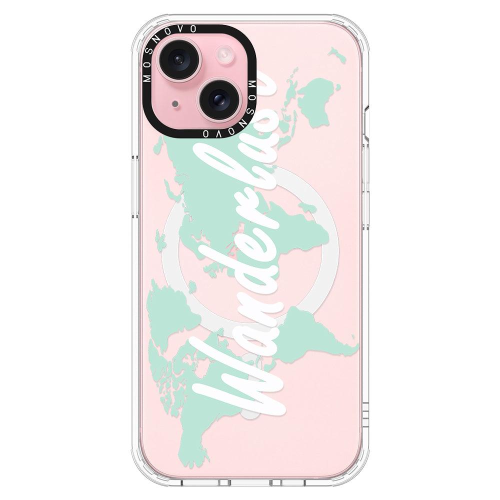 Wanderlust Phone Case - iPhone 15 Case Clear With MagSafe