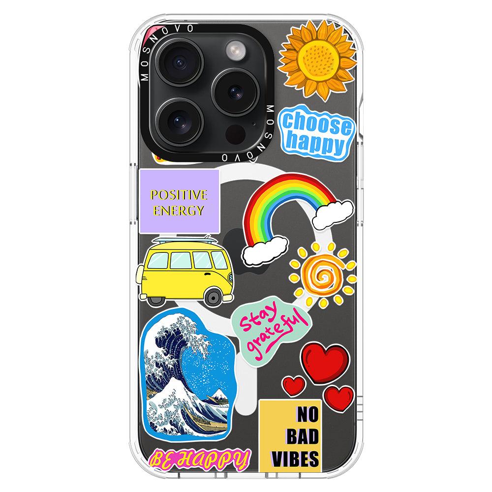 Happy Vibes Phone Case - iPhone 15 Pro Case - MOSNOVO