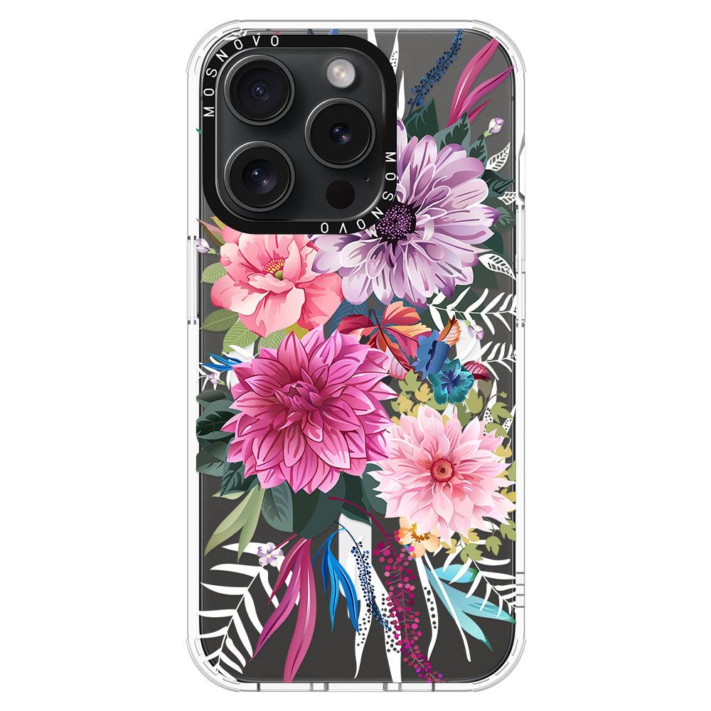 Dahlia Bloom Phone Case - iPhone 15 Pro Case - MOSNOVO