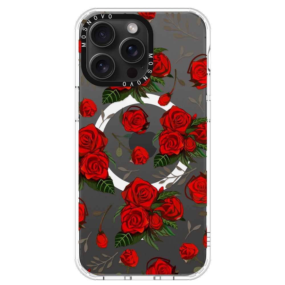 Simply Red Roses Phone Case - iPhone 15 Pro Max Case - MOSNOVO