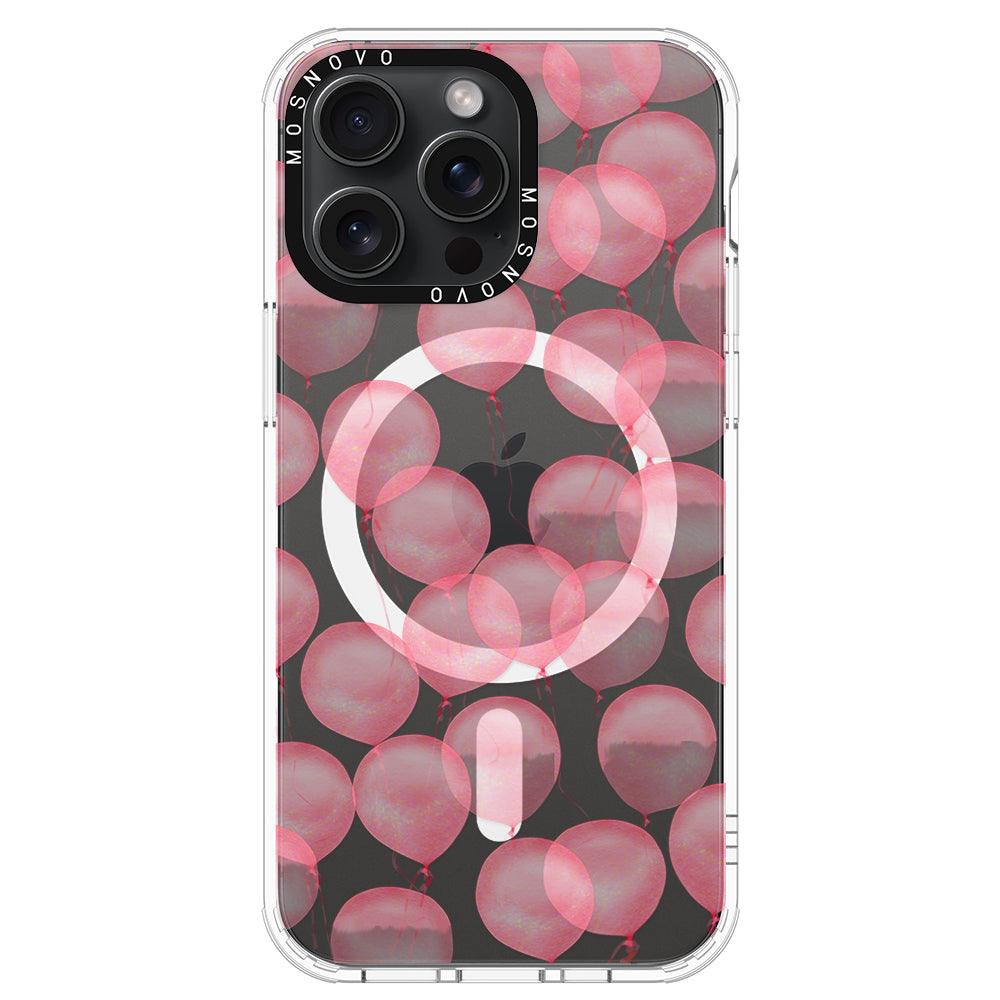 Pink Ballons Phone Case - iPhone 15 Pro Max Case - MOSNOVO