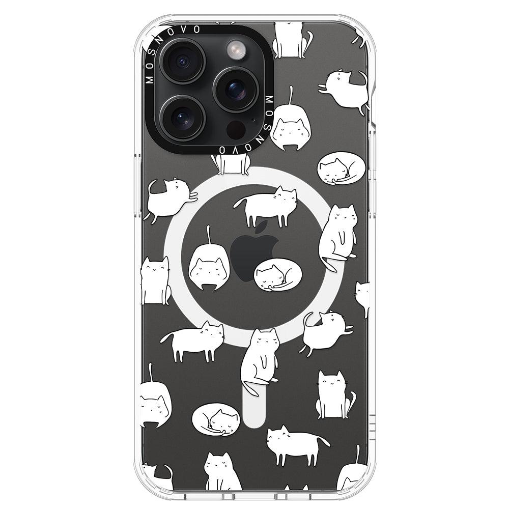 Cute Cats Phone Case - iPhone 15 Pro Max Case - MOSNOVO