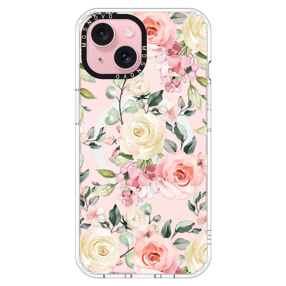 Watercolor Flower Floral Phone Case - iPhone 15 Case - MOSNOVO