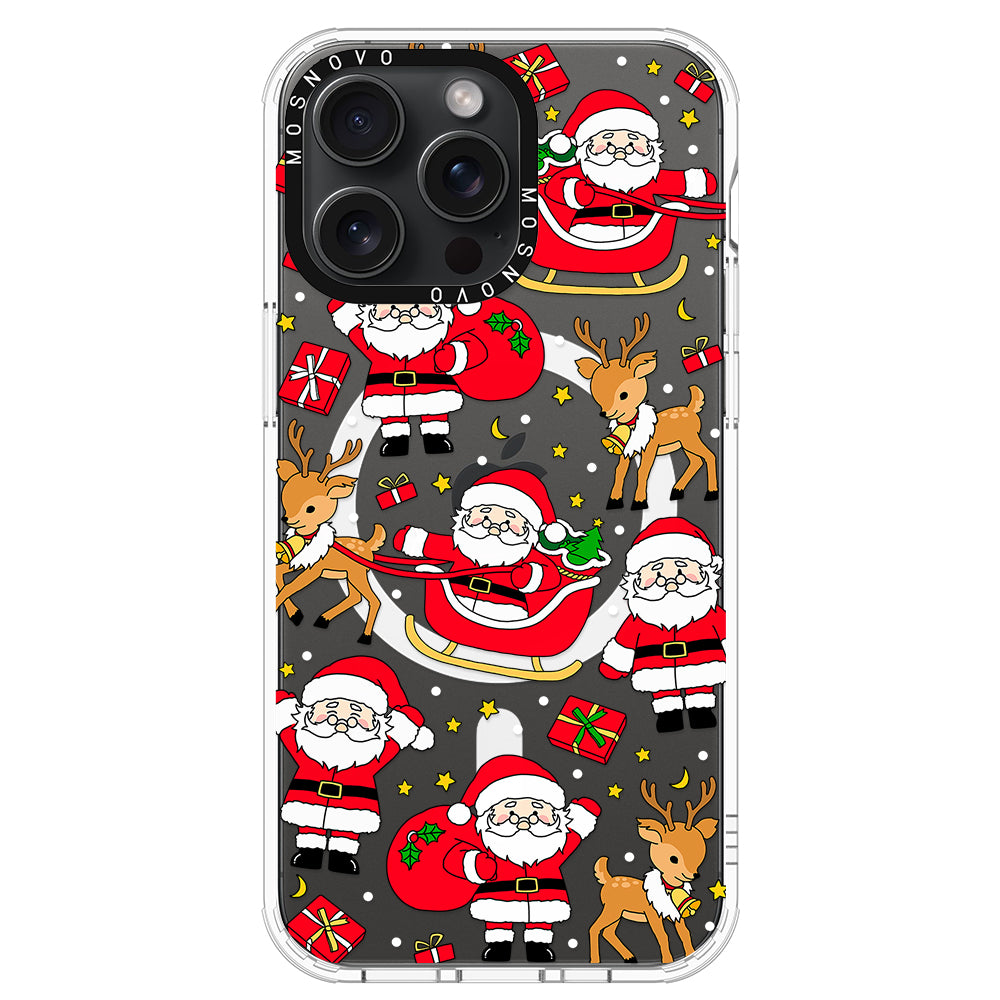 Cute Santa Claus Deer Phone Case - iPhone 15 Pro Max Case - MOSNOVO