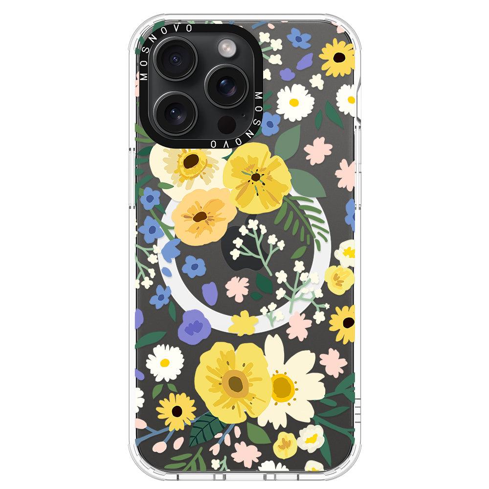 Spring Wild Floral Phone Case - iPhone 15 Pro Max Case - MOSNOVO