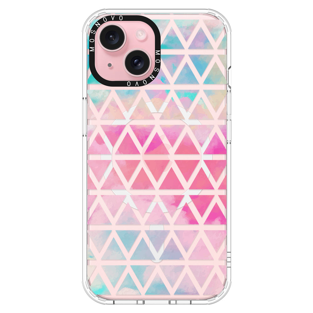 Gradient Triangles Phone Case - iPhone 15 Plus Case - MOSNOVO