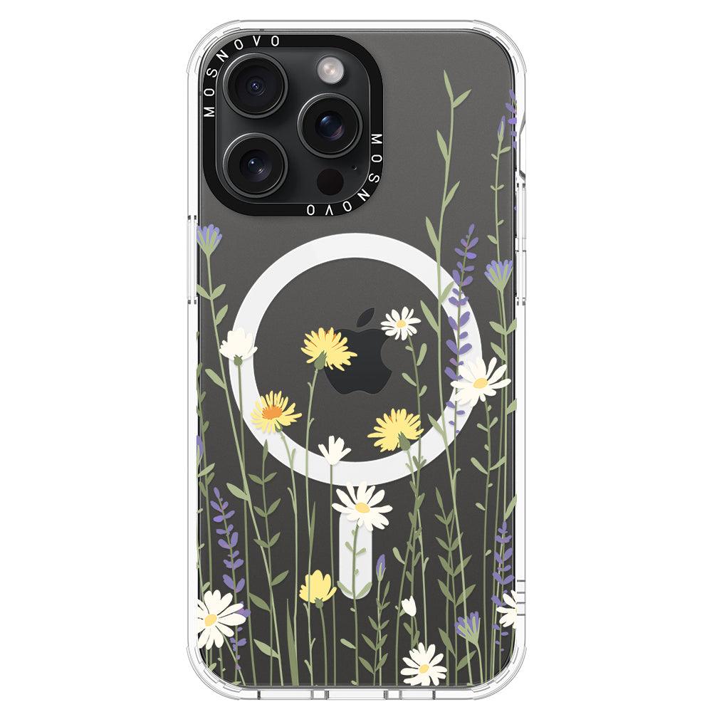 Wild Meadow Floral Phone Case - iPhone 15 Pro Max Case - MOSNOVO