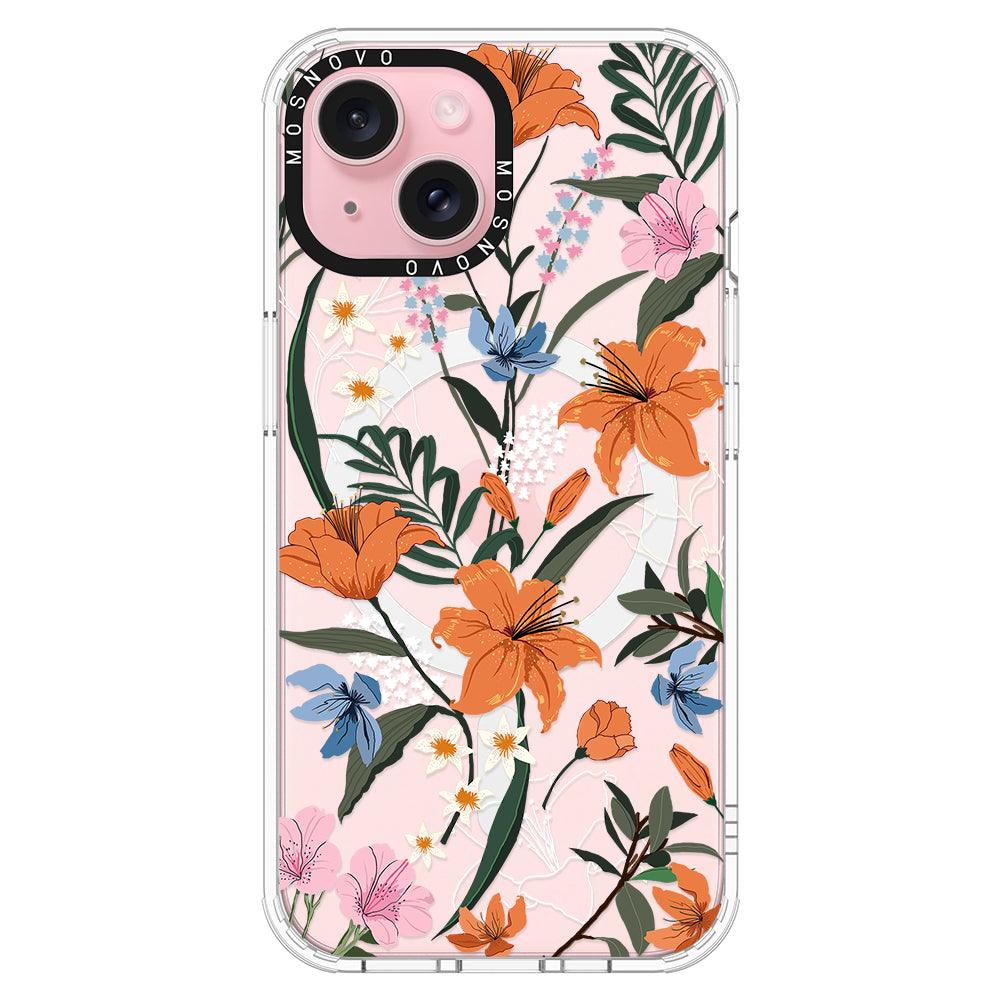 Lily Garden Phone Case - iPhone 15 Case - MOSNOVO