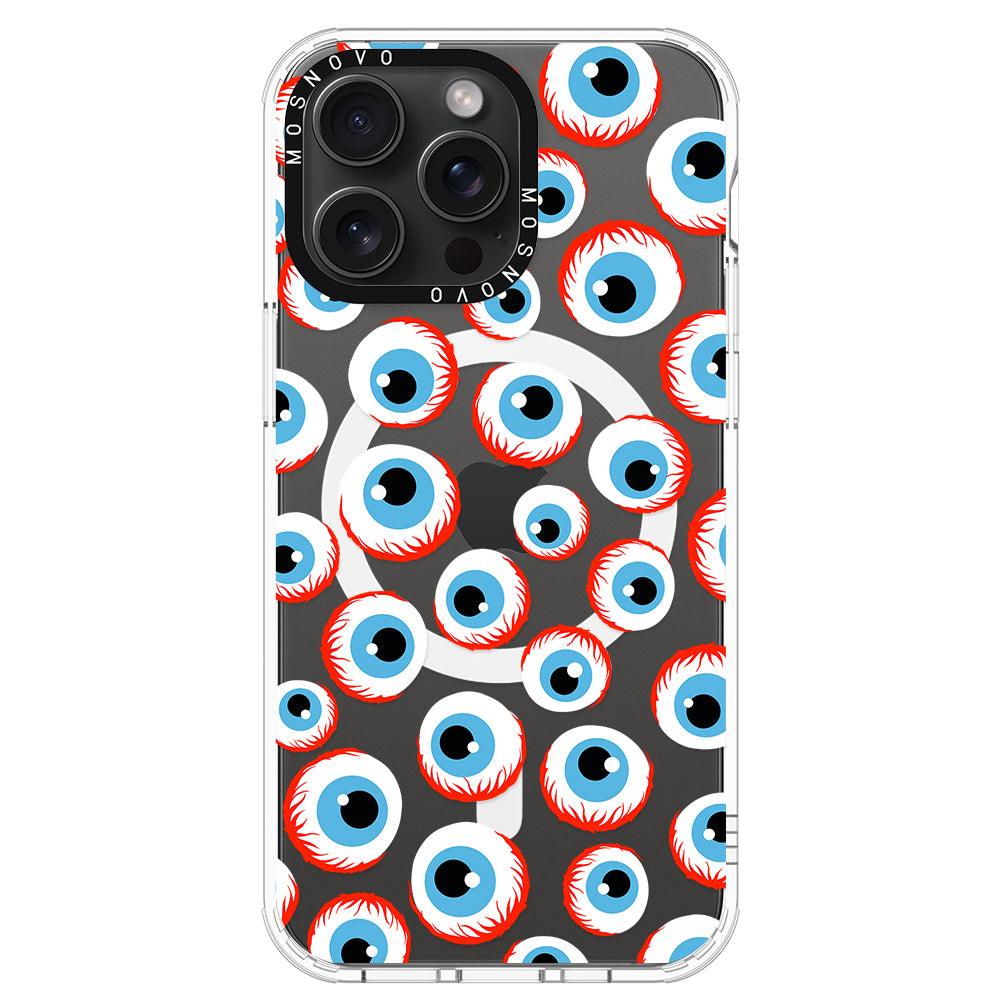 Scary Eyeball Phone Case - iPhone 15 Pro Max Case - MOSNOVO