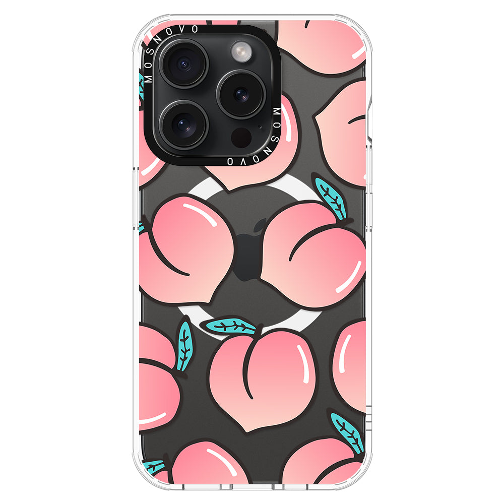 Cute Peach Phone Case - iPhone 15 Pro Case - MOSNOVO