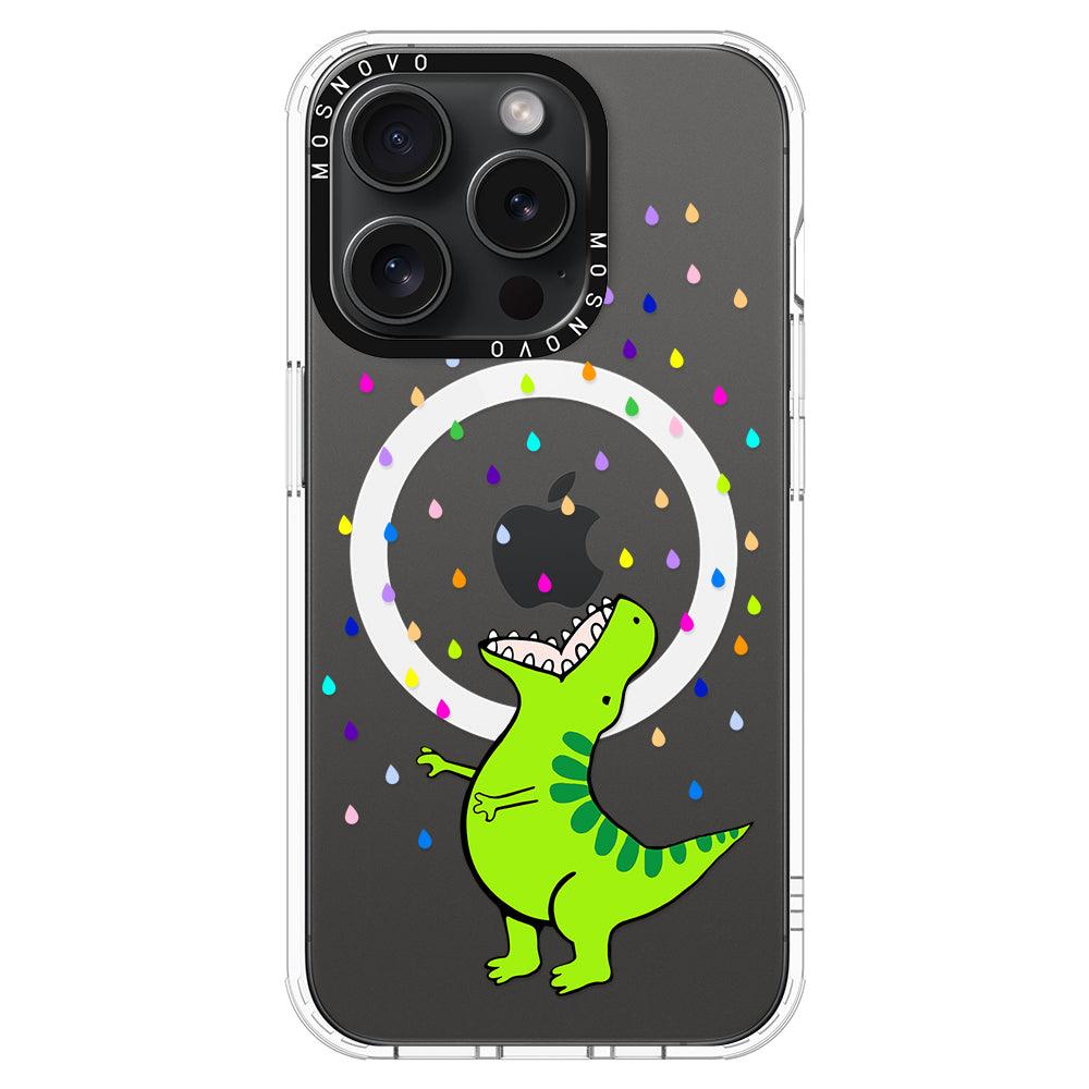 Rainbow Dinosaur Phone Case - iPhone 15 Pro Case - MOSNOVO