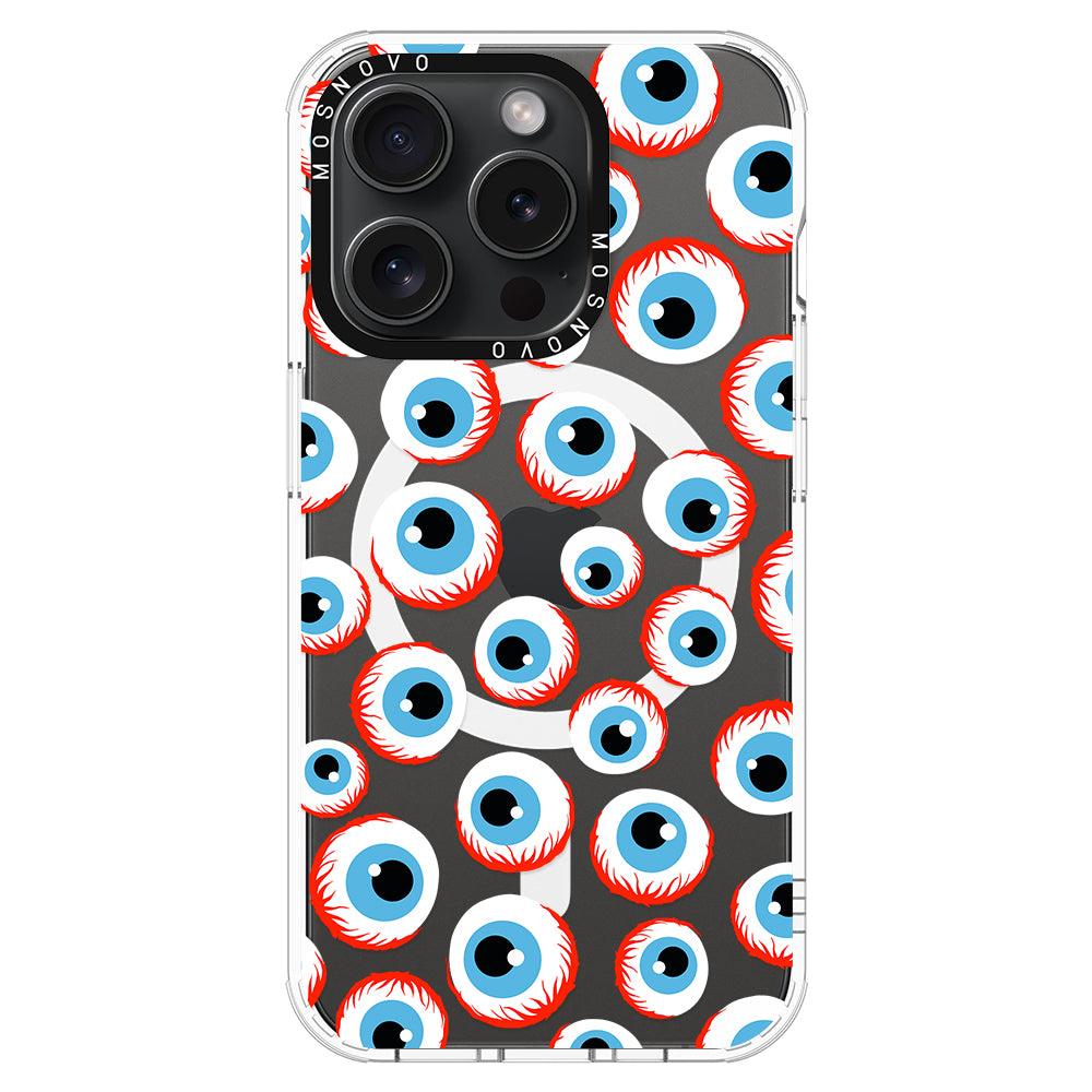 Scary Eyeball Phone Case - iPhone 15 Pro Case - MOSNOVO