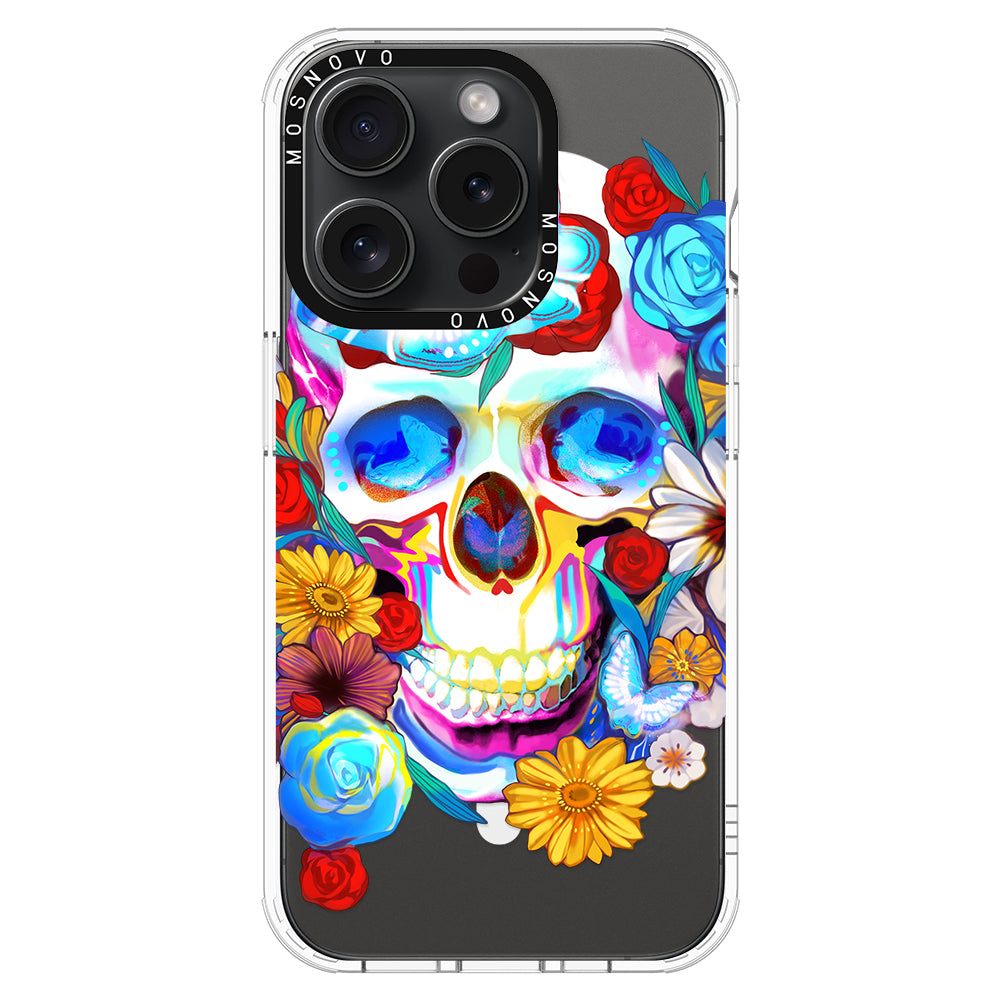 Neon Skull Phone Case - iPhone 15 Pro Case - MOSNOVO