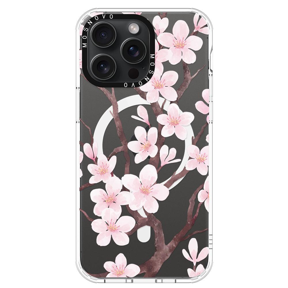 Cherry Blossom Flower Phone Case - iPhone 15 Pro Max Case - MOSNOVO