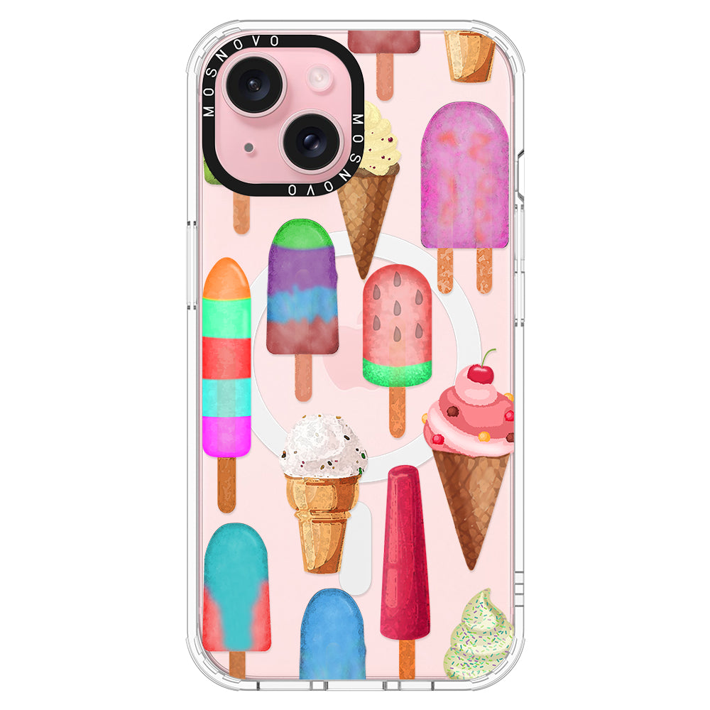 Ice Cream Phone Case - iPhone 15 Case Clear With Magsafe