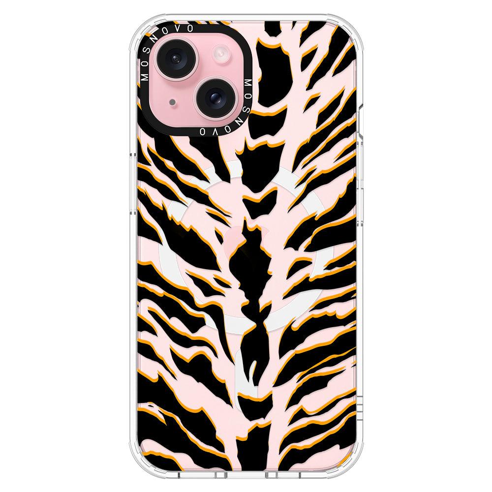 Tiger Print Phone Case - iPhone 15 Case - MOSNOVO