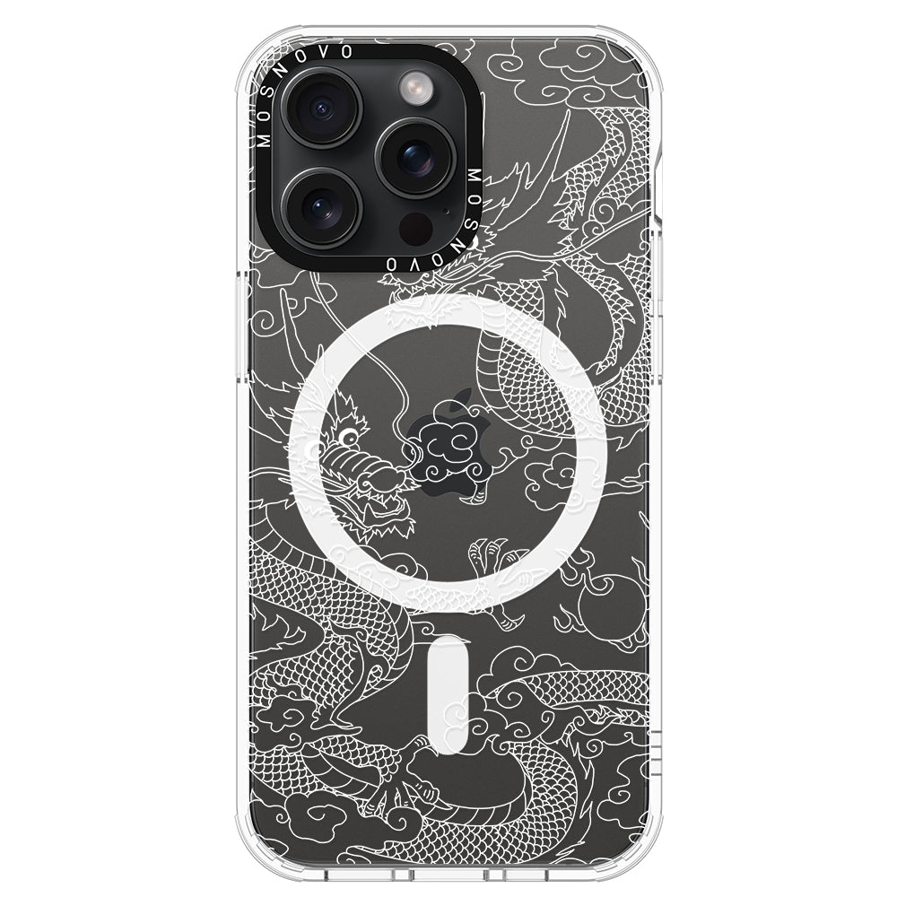 White Dragon Phone Case - iPhone 15 Pro Max Case - MOSNOVO