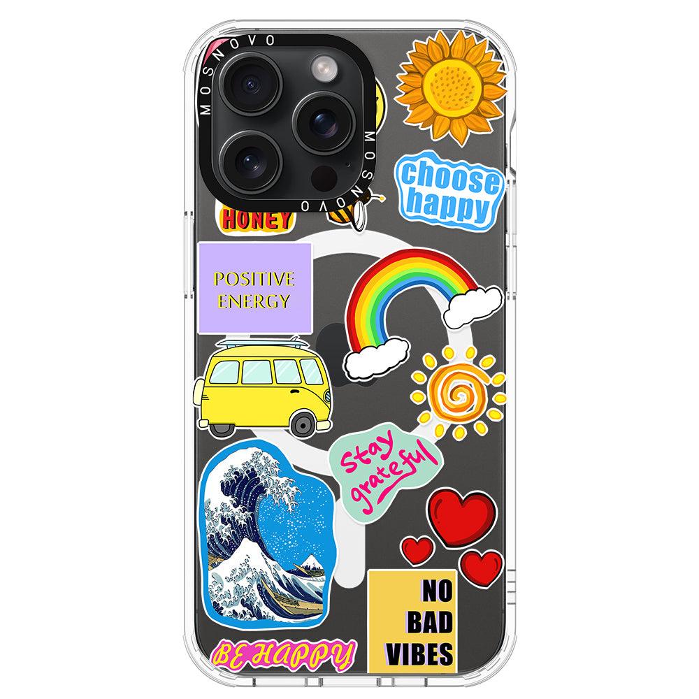 Happy Vibes Phone Case - iPhone 15 Pro Max Case - MOSNOVO