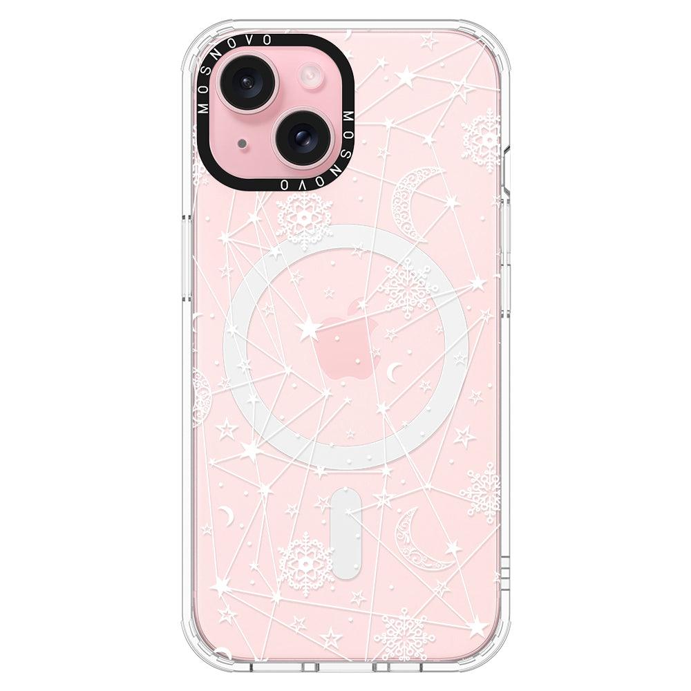 Starry Night Phone Case - iPhone 15 Case Clear With Magsafe