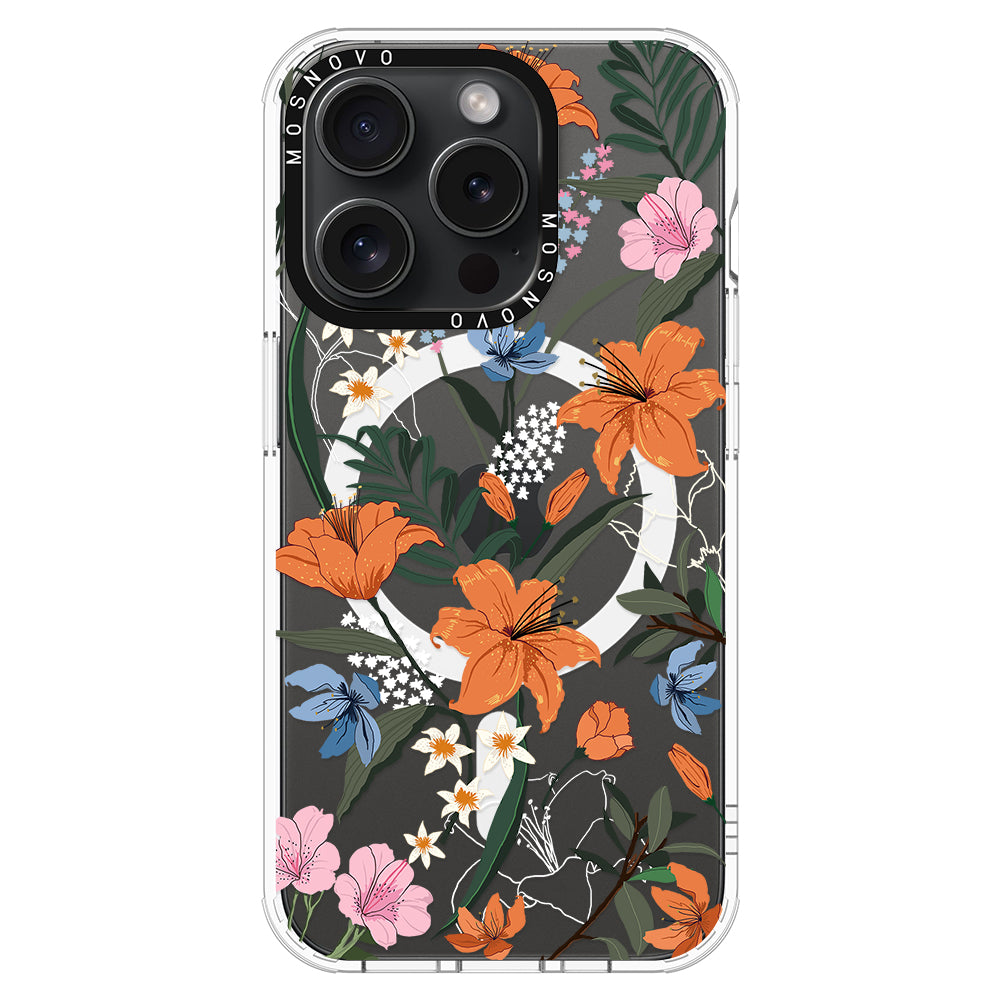 Lily Garden Phone Case - iPhone 15 Pro Case - MOSNOVO